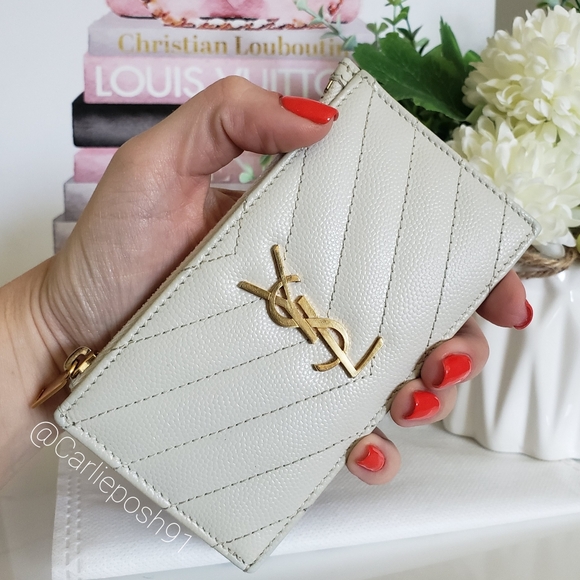 Authentic Pre-owned Yves Saint Laurent Cassandre Fragments Card Case - Picture 3 of 12